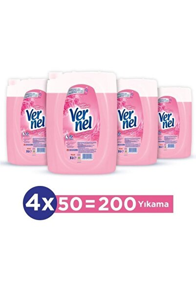 Vernel Çamaşır Yumuşatıcısı 4 X 5l (200 YIKAMA) Gülün Büyüsü