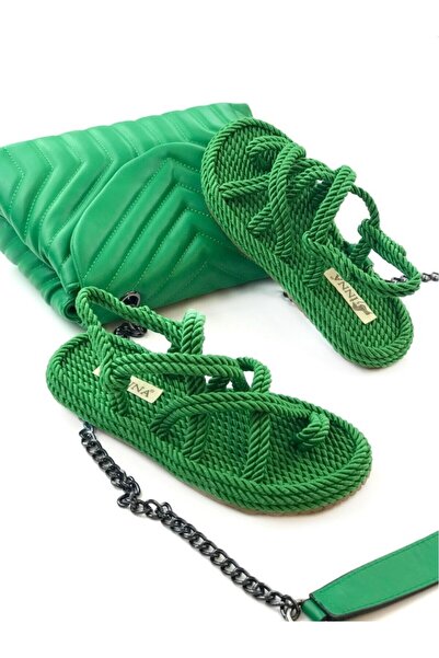 İNNA Sandale Derta pentru damă din paie