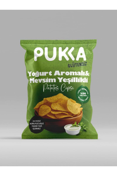 Pukka Glutensiz Yoğurtlu ve Mevsim Yeşillikli Cips 70 Gr