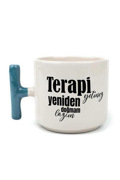 Kırtasiye Ofisi كوب تي شيرت أزرق مطبوع عليه عبارة "لا أستطيع الحصول على علاج ...