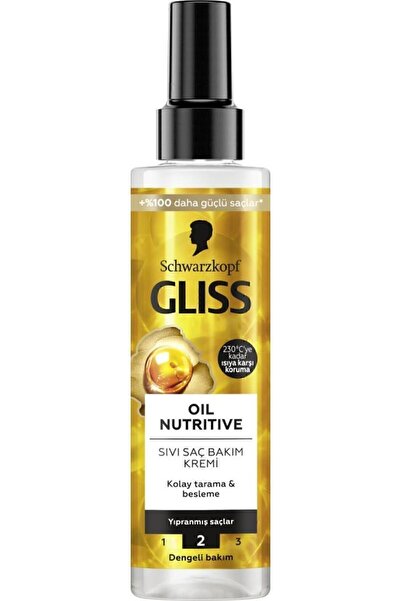 Gliss Oil Nutritive  Omega 9 ve Marula Yağı içeren Besleyici Saç Bakım Kremi 200 ml Yıpranmış Saçlar