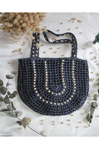 livadesign7 Handmade Paper String Lined Small Daily Handbag / Bohemian Style