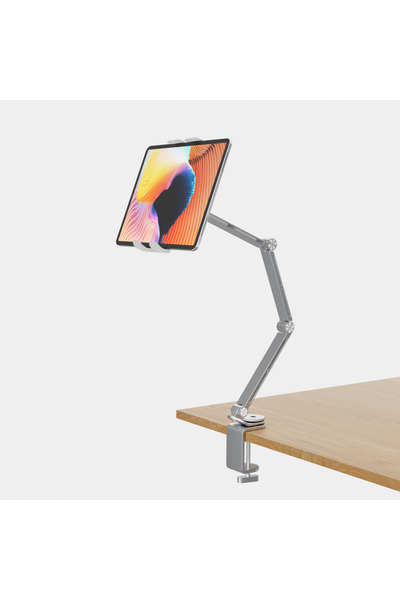 Choice1 حامل سطح مكتب سيلفر كيمدول اللوحي يدعم الهواتف المحمولة والشاشات المحمولة