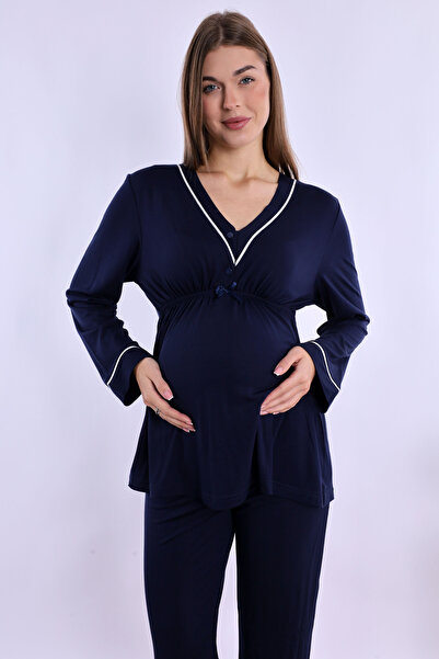 ByLohusa Βαμβακερό σετ πιτζάμες εγκυμοσύνης και μητρότητας με άνετη εφαρμογή ...