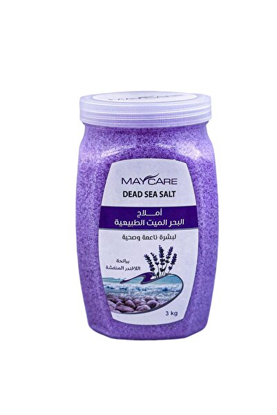 MAYCARE ملح البحر الميت الطبيعي برائحة اللافندر المنعشة - 3 كجم