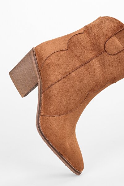 Shoeberry Γυναικείες καουμπόικες μπότες Vega Brown Suede