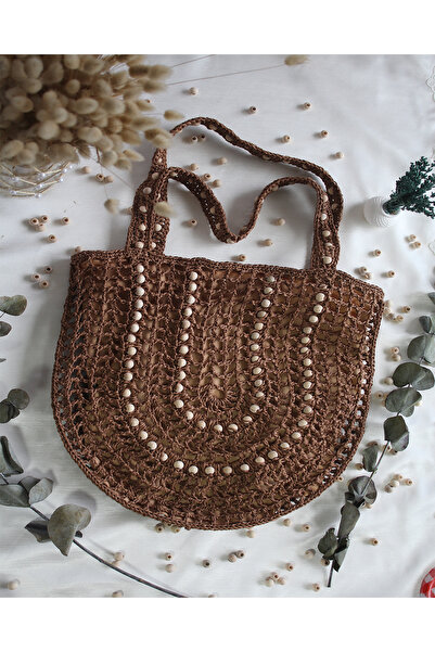 livadesign7 Handmade Paper String Lined Small Daily Handbag / Bohemian Style