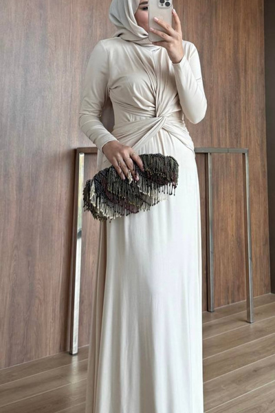 Love Fab Μπροστινό φόρεμα με κορδόνια και φουσκωτό τζέντλεμαν