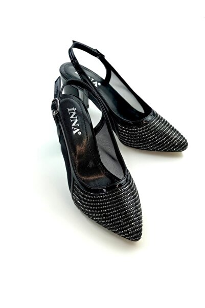 İNNA Marry Kadın Abiye Taşlı Topkulu Ayakkabı