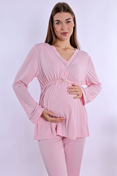 ByLohusa Set de pijamale de maternitate Effortt Pink