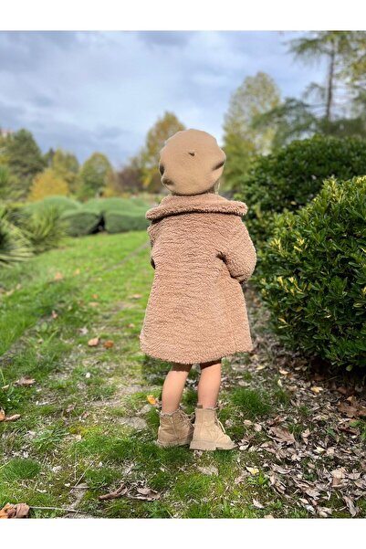 PETIT STYLE KIDS Çocuk Peluş Uzun Kaban
