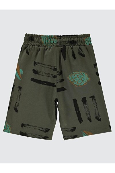 Civil Boys Three Stripes Printed 6-9 Years Old Capri - Khaki 8-9 Years Old