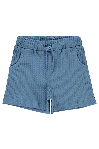 Civil Girls Reported Ribbed Knit 6-9 Years Old Shorts - Blue6-7 Years Old