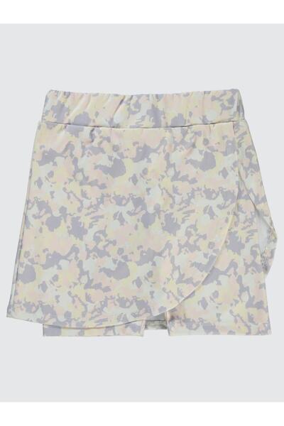 Civil Girls Kamuflaj Baskılı 10-13 Yaş Şort - Lila 12-13 Yaş