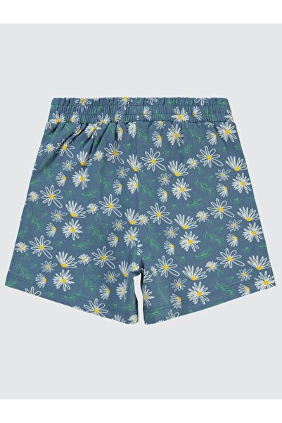 Civil Girls Papatya Printed Shorts for Ages 6-9 - Blue 9-10 Years Old