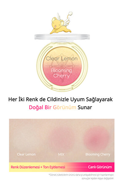 PERIPERA Işıltılı, İki Tonlu Highlighter Allık Pure Blushed Custom Cheek 005 Dreamy Cherry