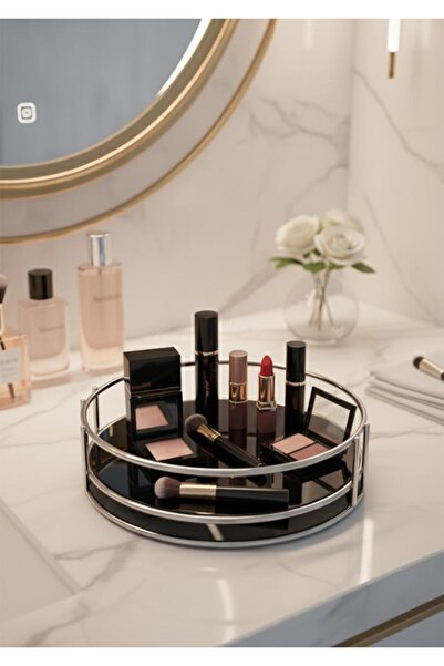 HomeTarz Косметичний органайзер для макіяжу, однорівневий піднос для сервірування, багатофункціональний