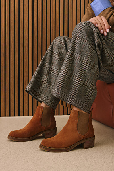 Ziya , Women's Genuine Leather Boots 1531020Z2325 Tan