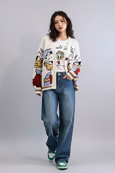 Karakedi New Daffy Duck Cute Oversize Sweater Cardigan