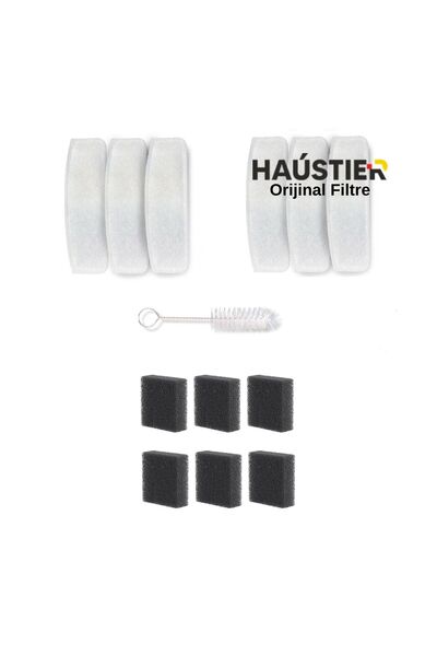 Haustier WF007L Otomatik Kedi Su Sebili Uyumlu Su Sebili WF007L Filtre Seti (...