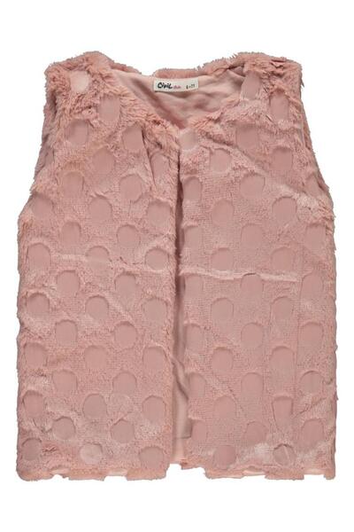 Civil Girls 6-9 Years Old Girl's Plush Vest - Dark Salmon