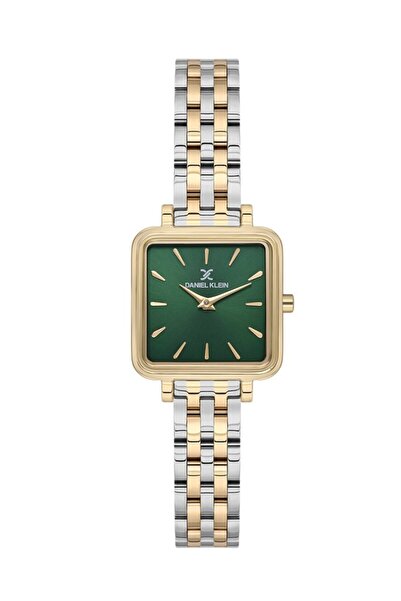 Daniel Klein Dk.1.13725-9 Square Dial 3 Atm Water Resistant Metallic-Gold Color Women Wristwatch
