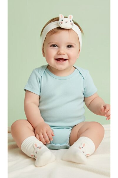 Akface طقم جوارب للأطفال مكون من قطعتين مع دمى على شكل أرجل وأرانب