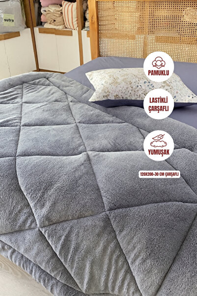 sutra Σετ ύπνου από βαμβακερό Wellsoft Χοντρό Ελαστικό Σεντόνι για Μονό Κρεβάτι