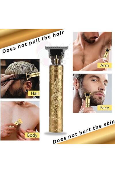 Generic VINTAGET9 Professional Cordless Hair Trimmer with Engraved Design