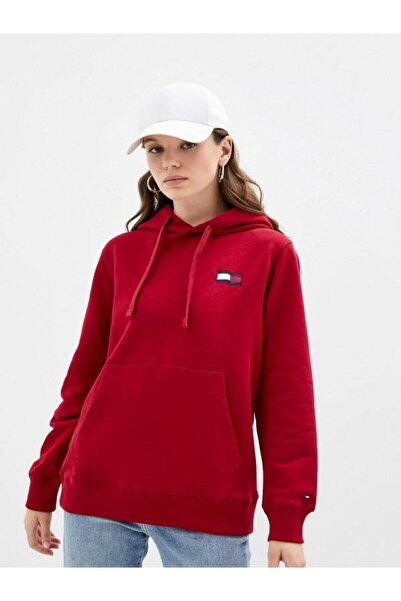 Tommy Hilfiger هودي مزين بحركة عادية للجنسين