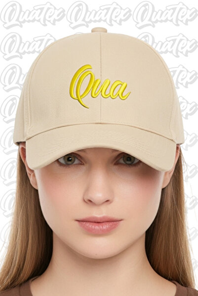 QUATEX Капелюх з вишивкою Qua – кремовий, 100% бавовна, габардин, унісекс