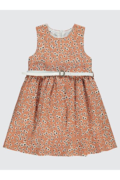 Civil Girls Leopard Patterned Dress for Ages 2-5 - White 2-3 Years Old