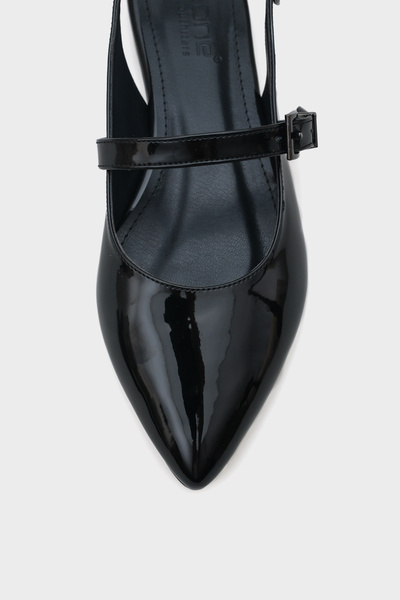 Capone Outfitters Detailní dámské baleríny se špičatou přezkou s otevřenou zadní částí