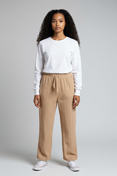 BİLGENS BUTİK Winter 95% Cotton Relaxed Fit Women's Trousers