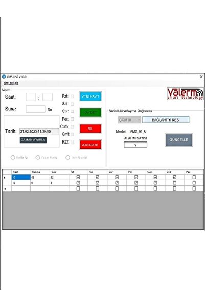 VALERM Programlanabilir Fabrika Vardiya Mola Paydos Zil Cihazı ( Zil Dahil)