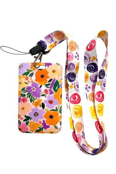 RoyalVance (Αγοράστε 3, πληρώστε 2) Θήκη κάρτας με κορδόνι λουλουδάτο σχέδιο,...