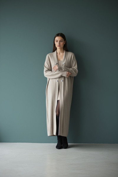 ENDAMIM HIRKA UZUN TRİKO DÜĞME DETAYLI KAPAMASIZ