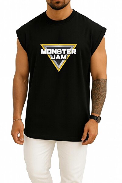 Bahriyeli Collection تيشيرت بدون أكمام بتصميم شاحنة مونستر جام العالمية الضخمة