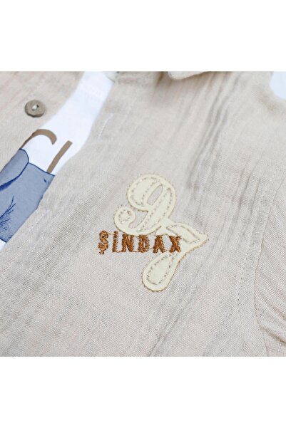 bebegci Muslin Shirt, Trousers and Thirt 3-Piece Men's Set