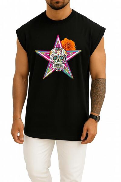 Bahriyeli Collection oversized Calavera Day Of The Dead The Gangster Of Love ...