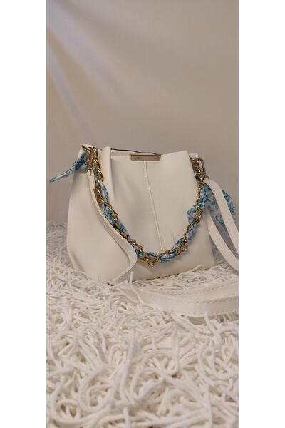 Z&HA Accessory BEYAZ Жіноча сумка з ланцюжком, аксесуарами, м'якою шкірою, 3 відділеннями, ручками та ременем через плече