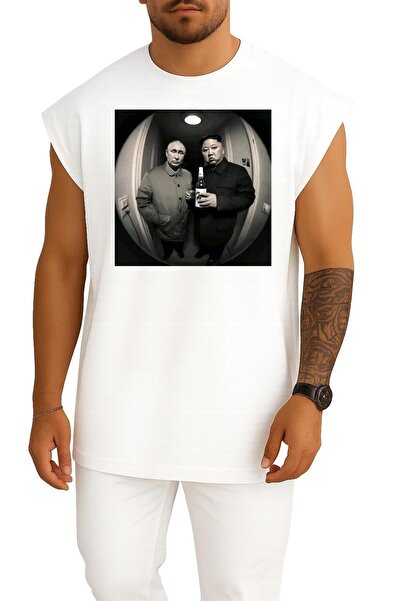 Bahriyeli Collection supradimensionat Putin și Kim Jong Un cu design pe piept