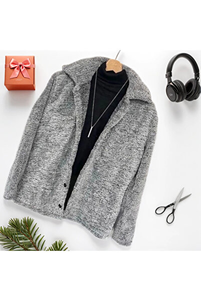 Fifty Color Fiftycolor Unisex Gray Plush Jacket
