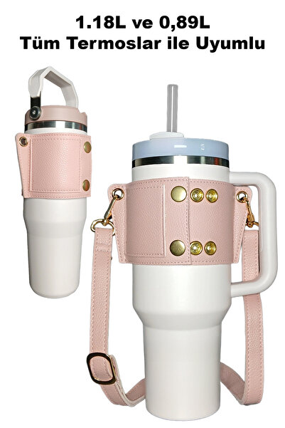 Kelira Quencher 1.18 ve İceflow 0.89 ve Diğer Markalar ile Uyumlu Pipetli Termos Çantası Pembe