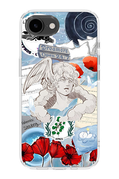 FLAMENKO حافظة هاتف شفافة متوافقة مع iPhone 17E من نوع Hypnos منقوش