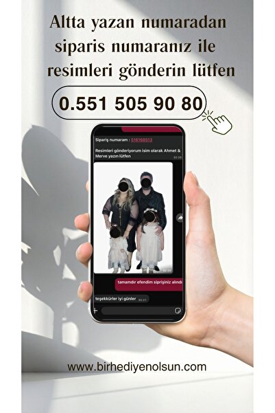 BİRHEDİYENOLSUN 5 Resimli Kişiye Özel Resimli Duvar Saati