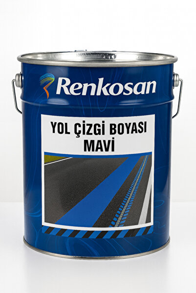 Renkosan Yol Çizgi Boyası – Mavi | Asfalt, Beton, Otopark ve Bordür Yüzeyleri...