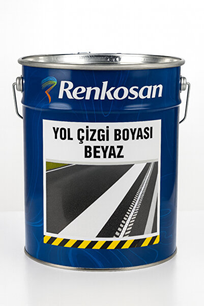 Renkosan Yol Çizgi Boyası – Beyaz | Asfalt, Beton, Otopark ve Bordür Yüzeyleri İçin Dayanıklı Uygulama