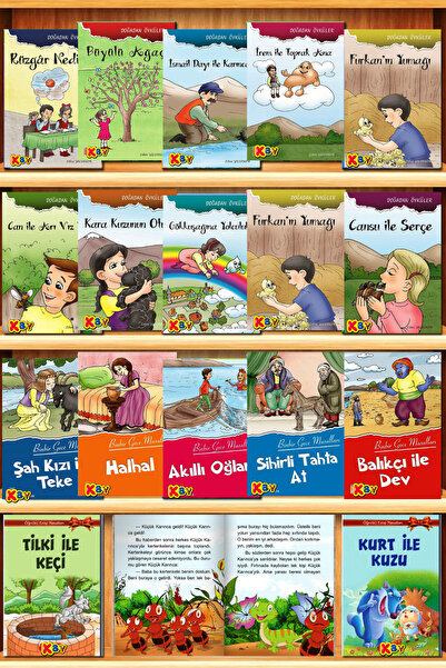 GÖNÜL YAYINCILIK Sevimli hayvanlar süper Hikayeler Seti (20 Kitap Renkli Resi...