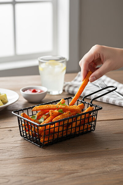 EVSTYLE SAPLI SUNUM SEPETİ 10.5 X 10  CM YÜKSEKLİK 6 CM